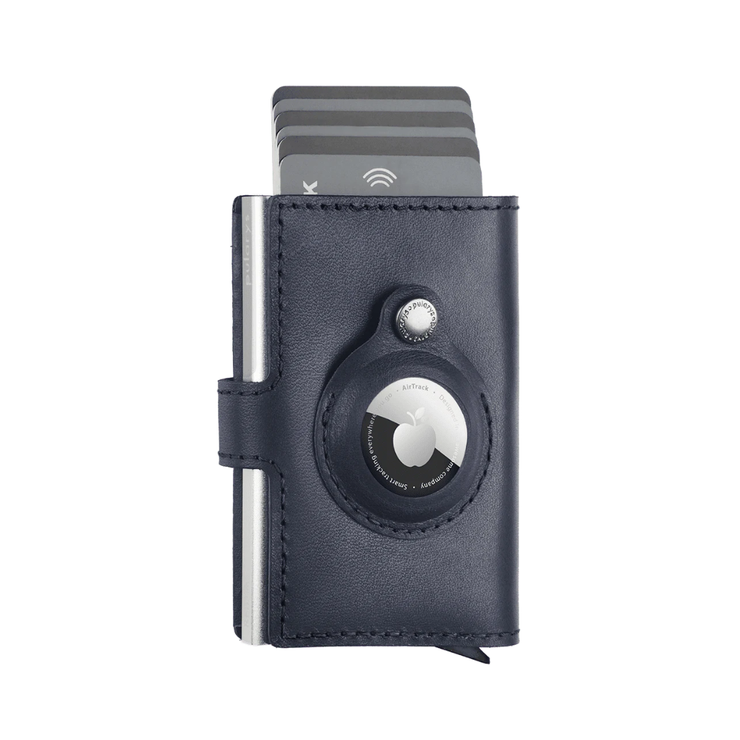Pularys Easy Air Tag Holder Nomad Leather Navy