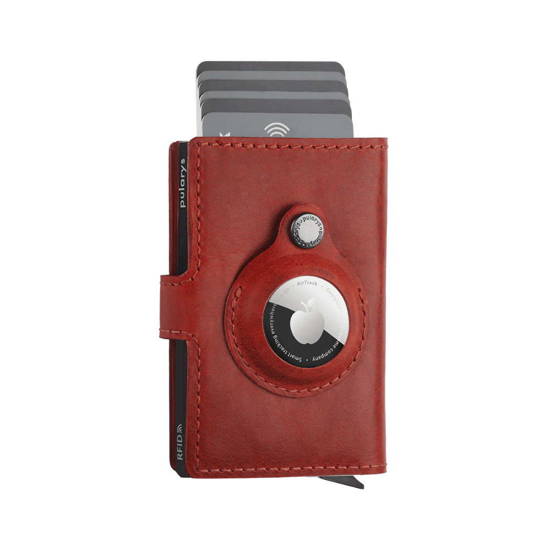 Pularys Hiker Air Tag Nomad Leather Red