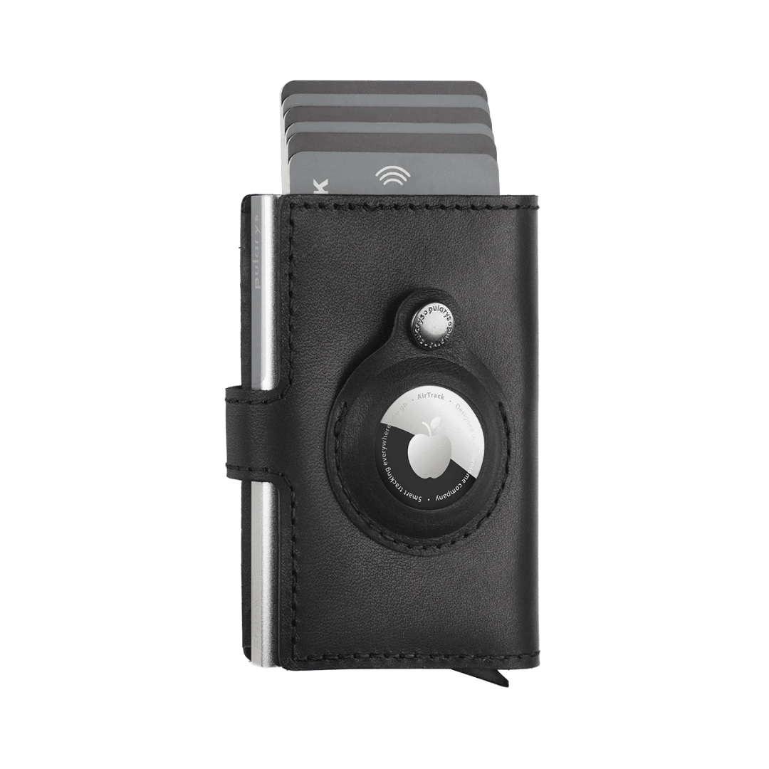 Pularys Easy Air Tag Holder Nomad Leather Black