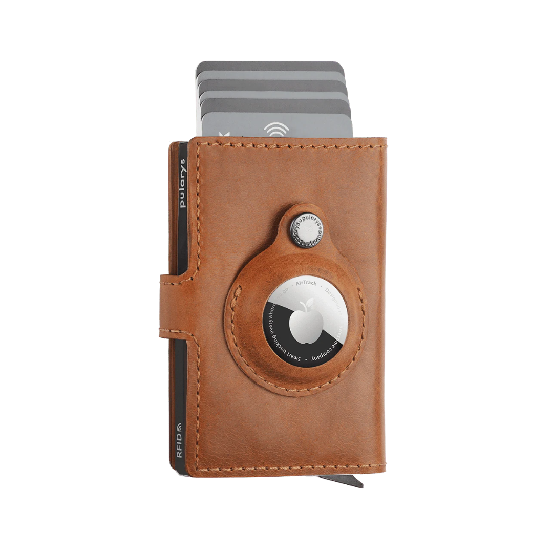 Pularys Hiker Air Tag Nomad Leather Cognac