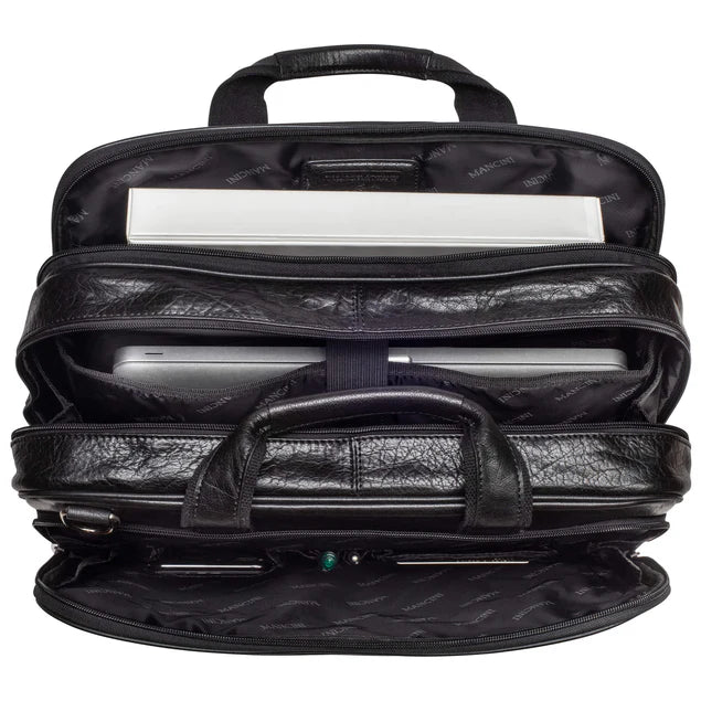 Mancini Buffalo Double Compartment Briefcase (Arizona Edition) 4