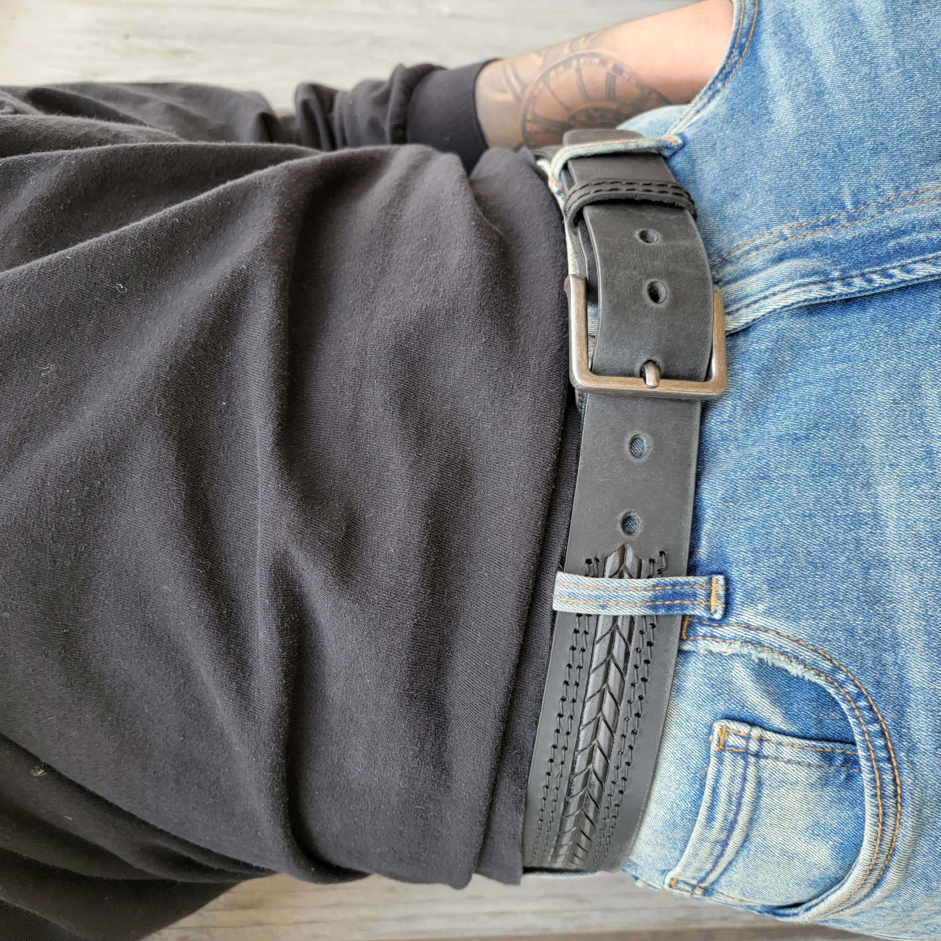 The Purpose Belt - Arrow Patterned 100% Real Leather Belt