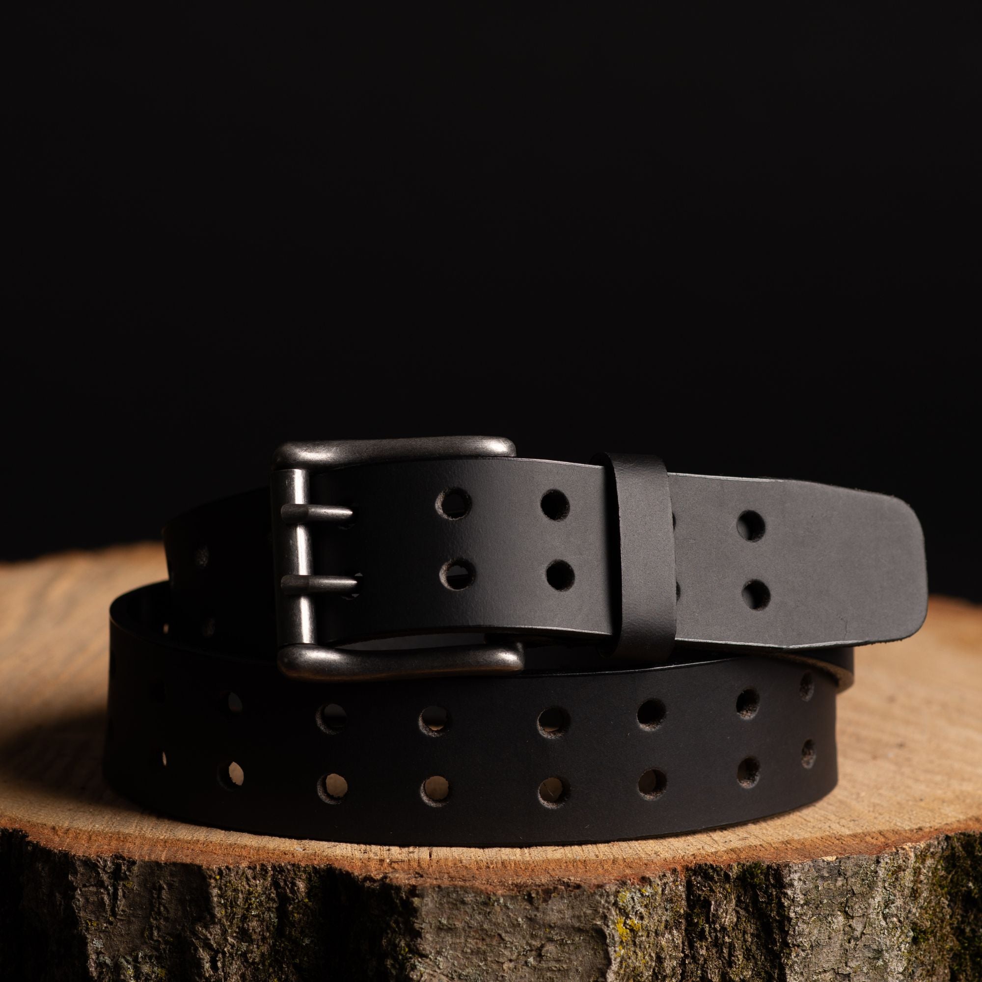 Brown Double Hole Full Grain Leather Belt 4