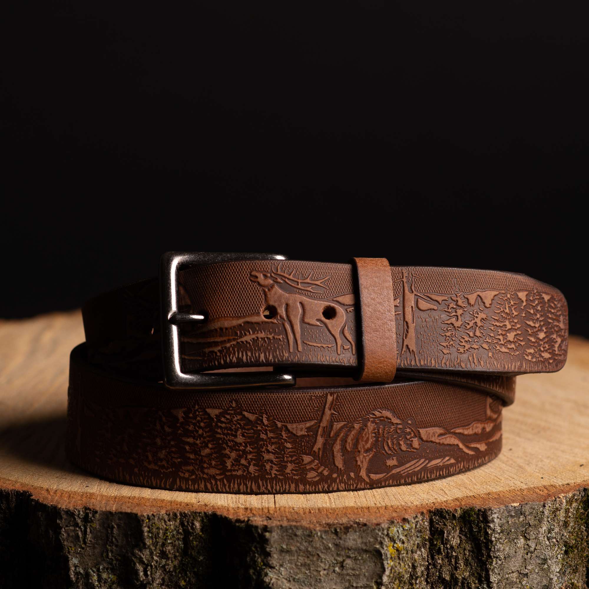 The Wildlife Belt - Natural Tan Embossed