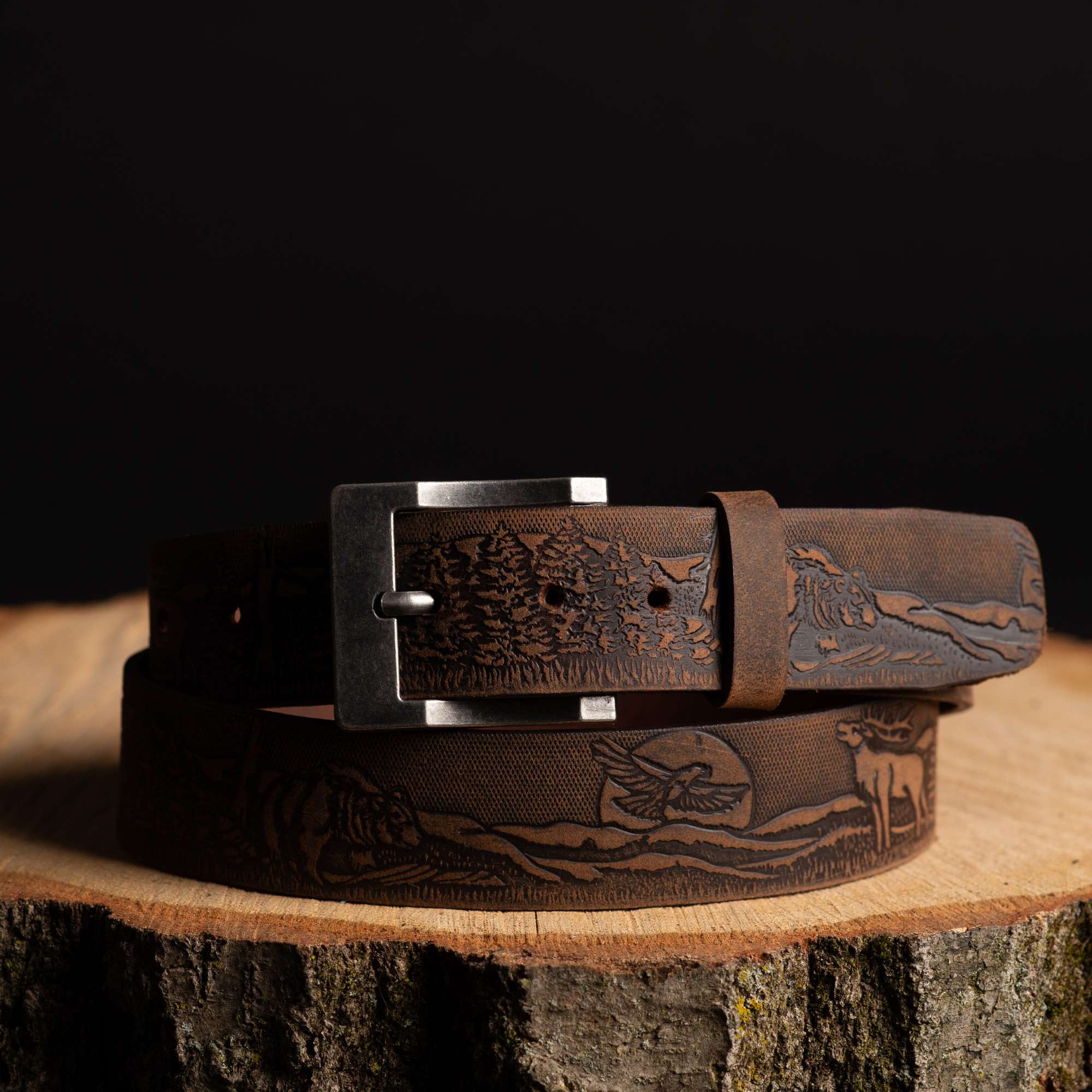 The Wildlife Belt - Natural Tan Embossed 5