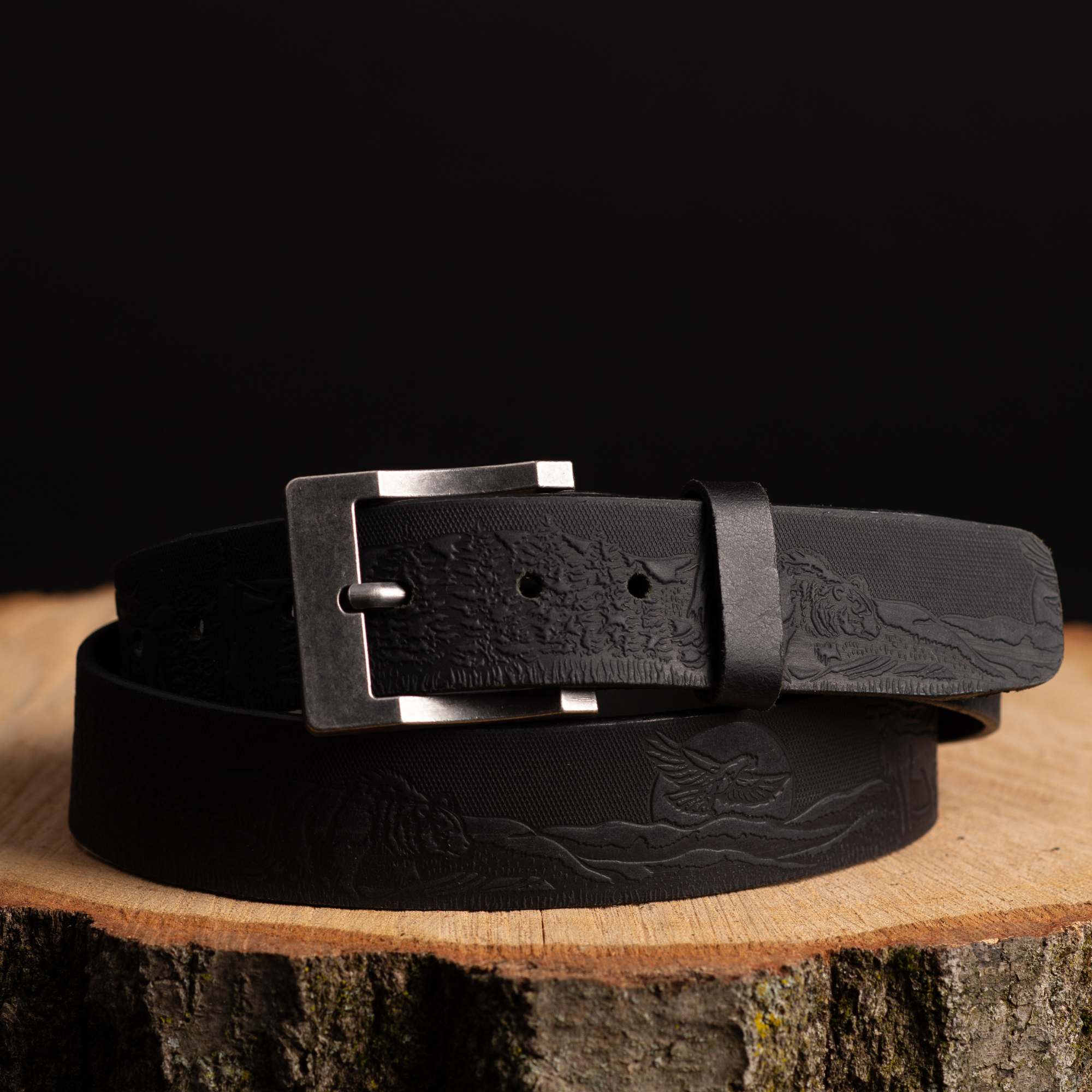 The Wildlife Belt - Natural Tan Embossed 6