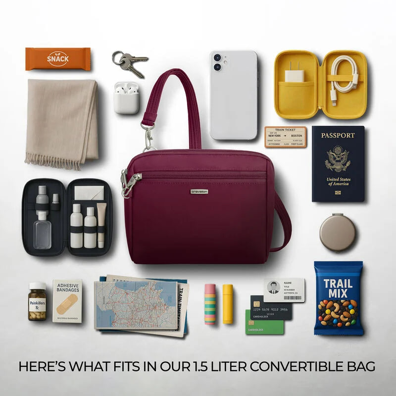 Travelon Anti-Theft Classic Convertible Crossbody and Waist Pack 45