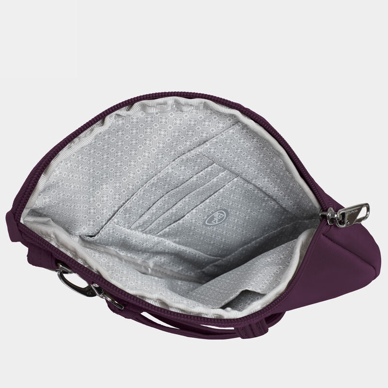 Travelon Runways Sleek Anti-Theft Slim Asymmetric Crossbody 18