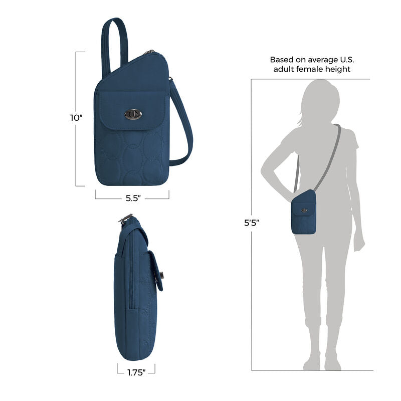 Travelon Runways Sleek Anti-Theft Slim Asymmetric Crossbody 37