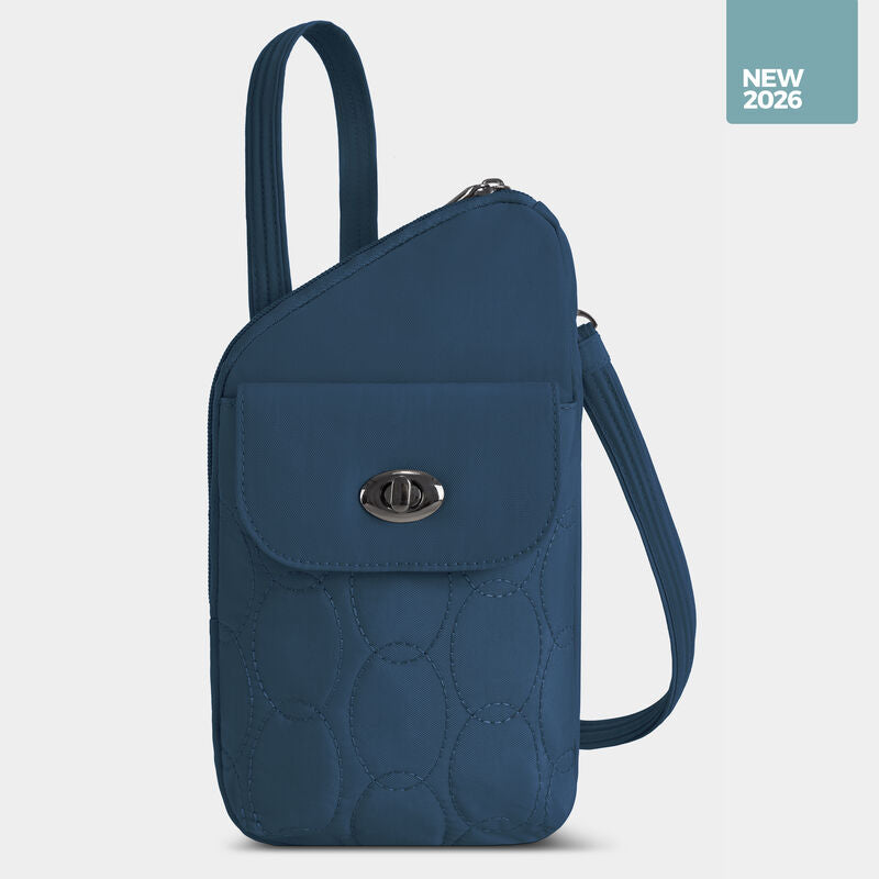 Travelon Runways Sleek Anti-Theft Slim Asymmetric Crossbody 40
