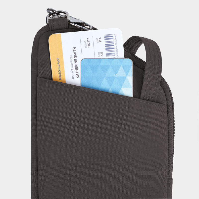 Travelon Runways Sleek Anti-Theft Slim Asymmetric Crossbody 64