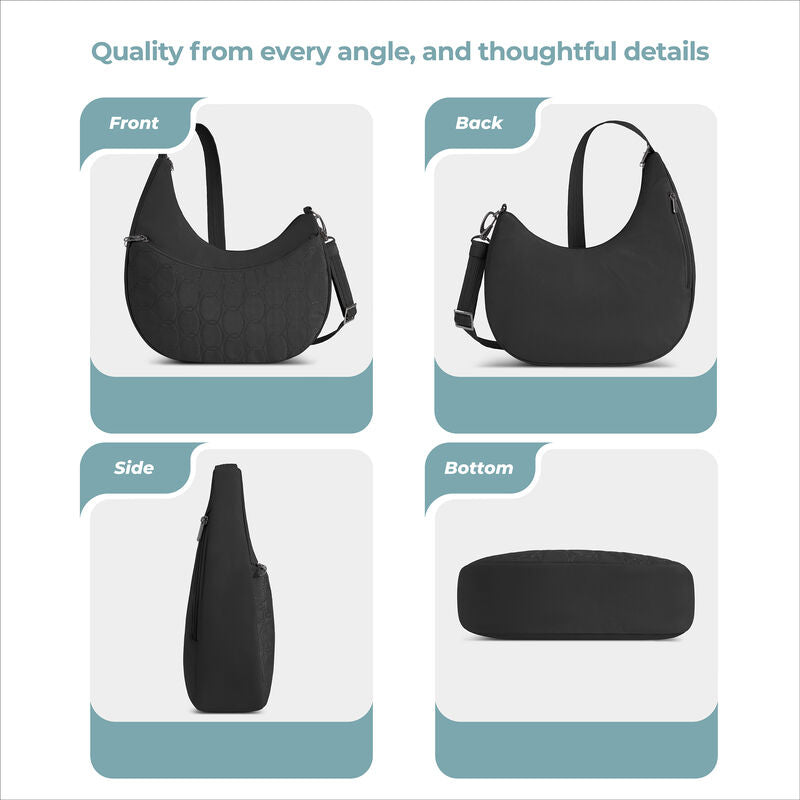 Travelon Runways Anti-Theft Asymmetric Hobo 18