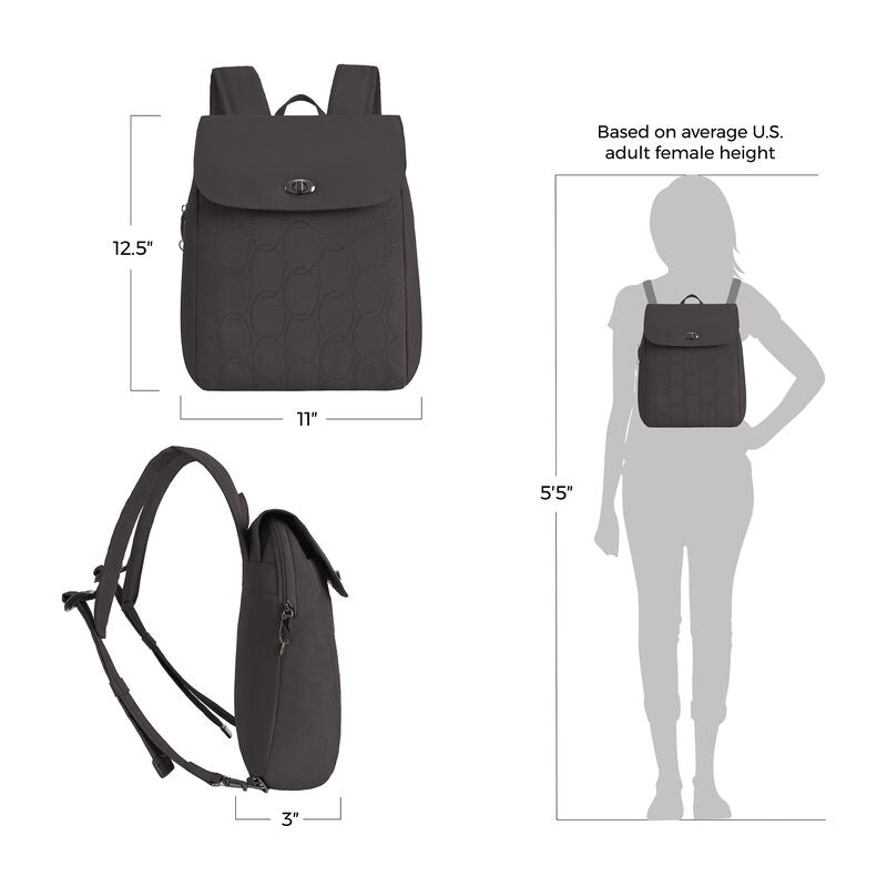 Travelon Runways Anti-Theft Compact Backpack 5