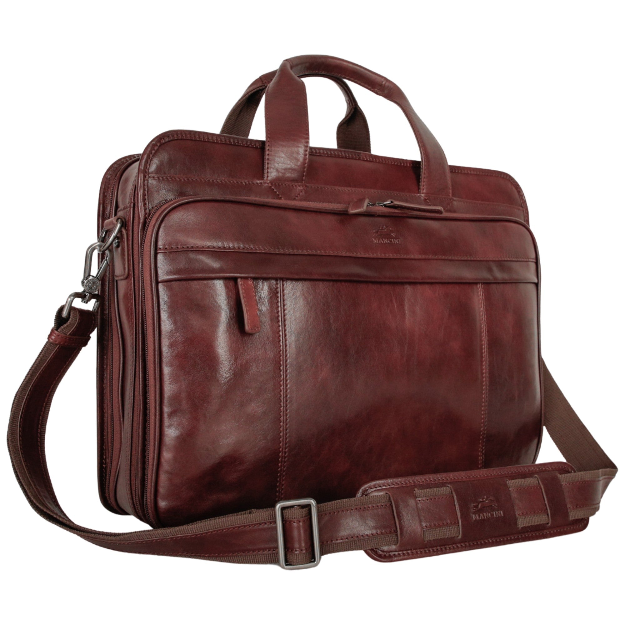 Mancini Buffalo Double Compartment Briefcase - Pelle D'Oro Collection (1990's Edition) 16