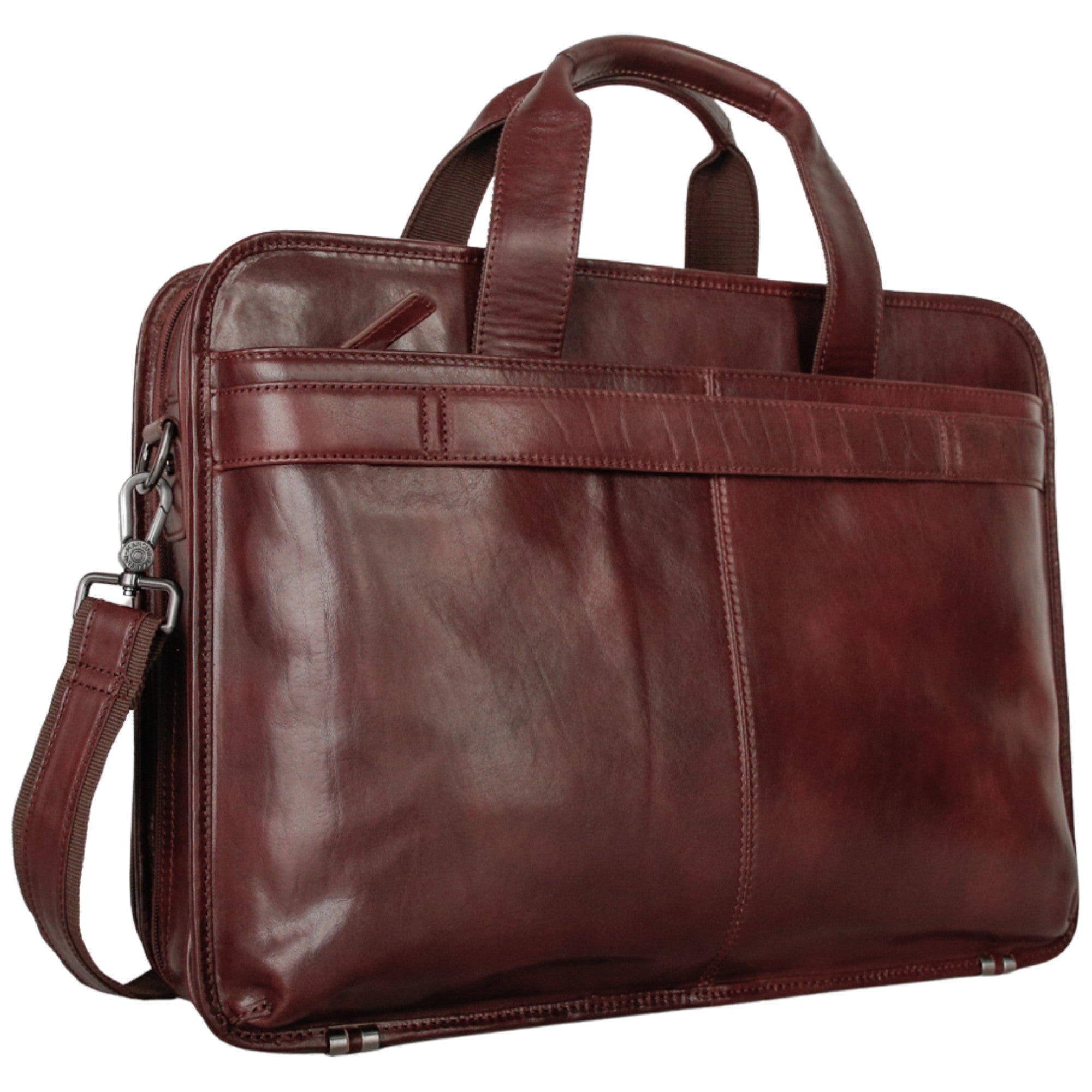 Mancini Buffalo Double Compartment Briefcase - Pelle D'Oro Collection (1990's Edition) 17
