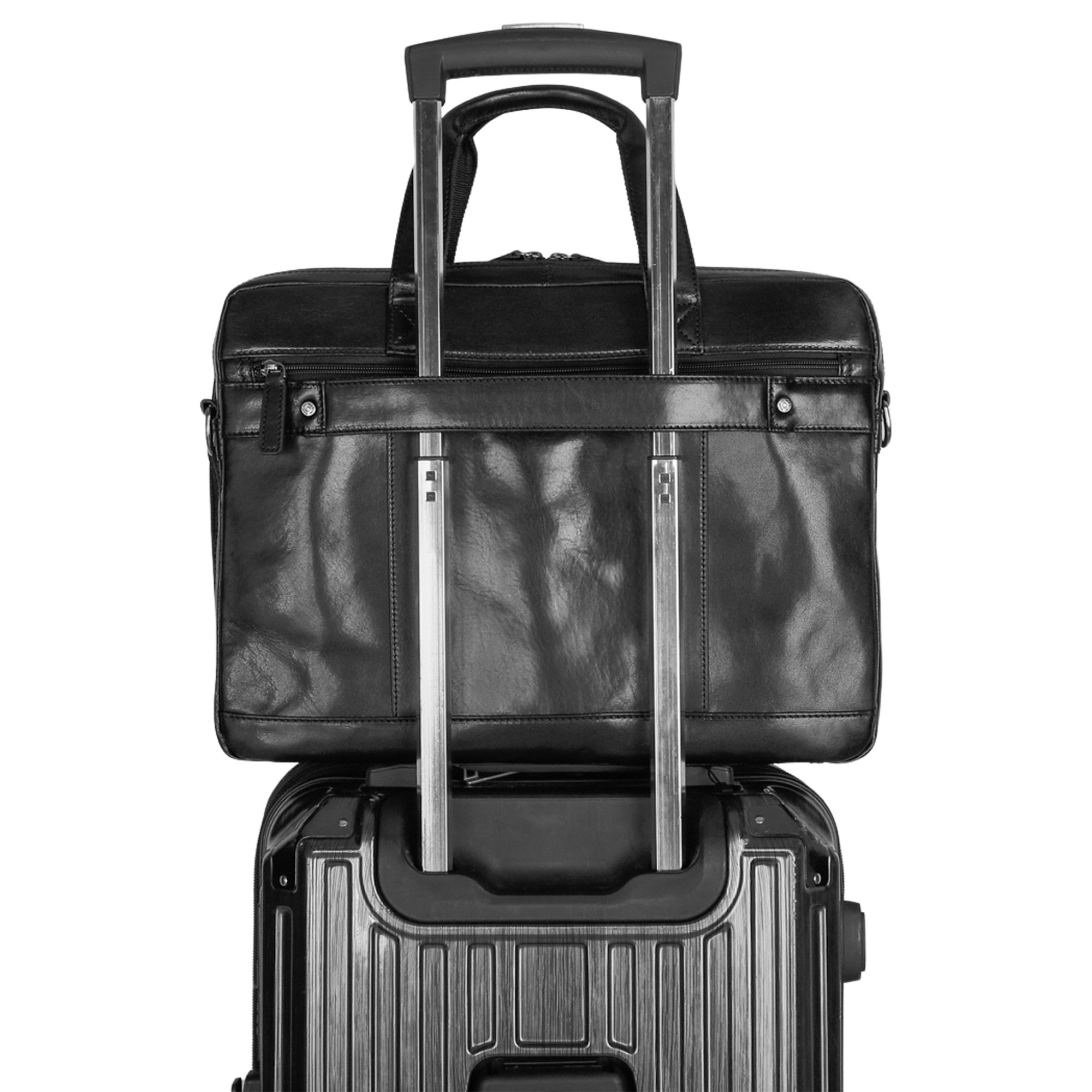 Mancini Buffalo Double Compartment Briefcase - Pelle D'Oro Collection (1980's Edition) 14