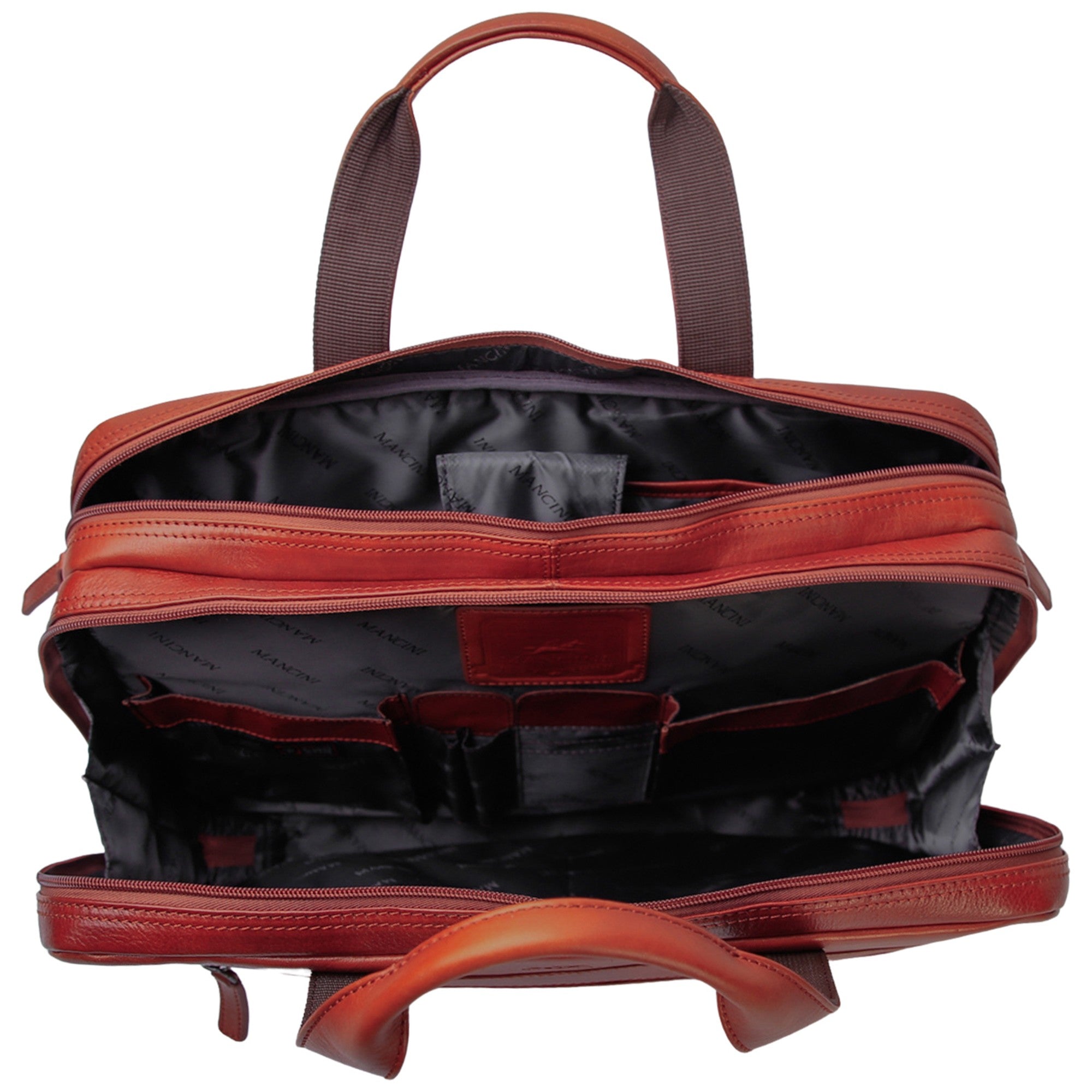 Mancini Buffalo Double Compartment Briefcase - Pelle D'Oro Collection (1980's Edition) 6