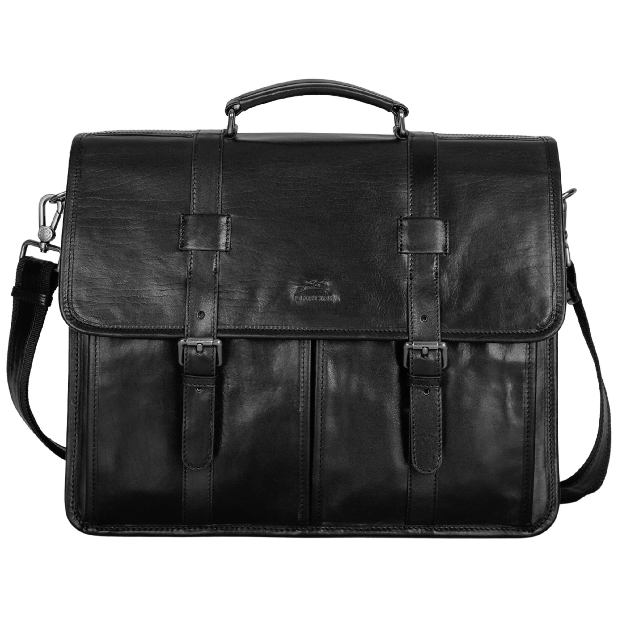 Mancini Buffalo Double Compartment Briefcase - Pelle D'Oro Collection (1970's Edition) 7