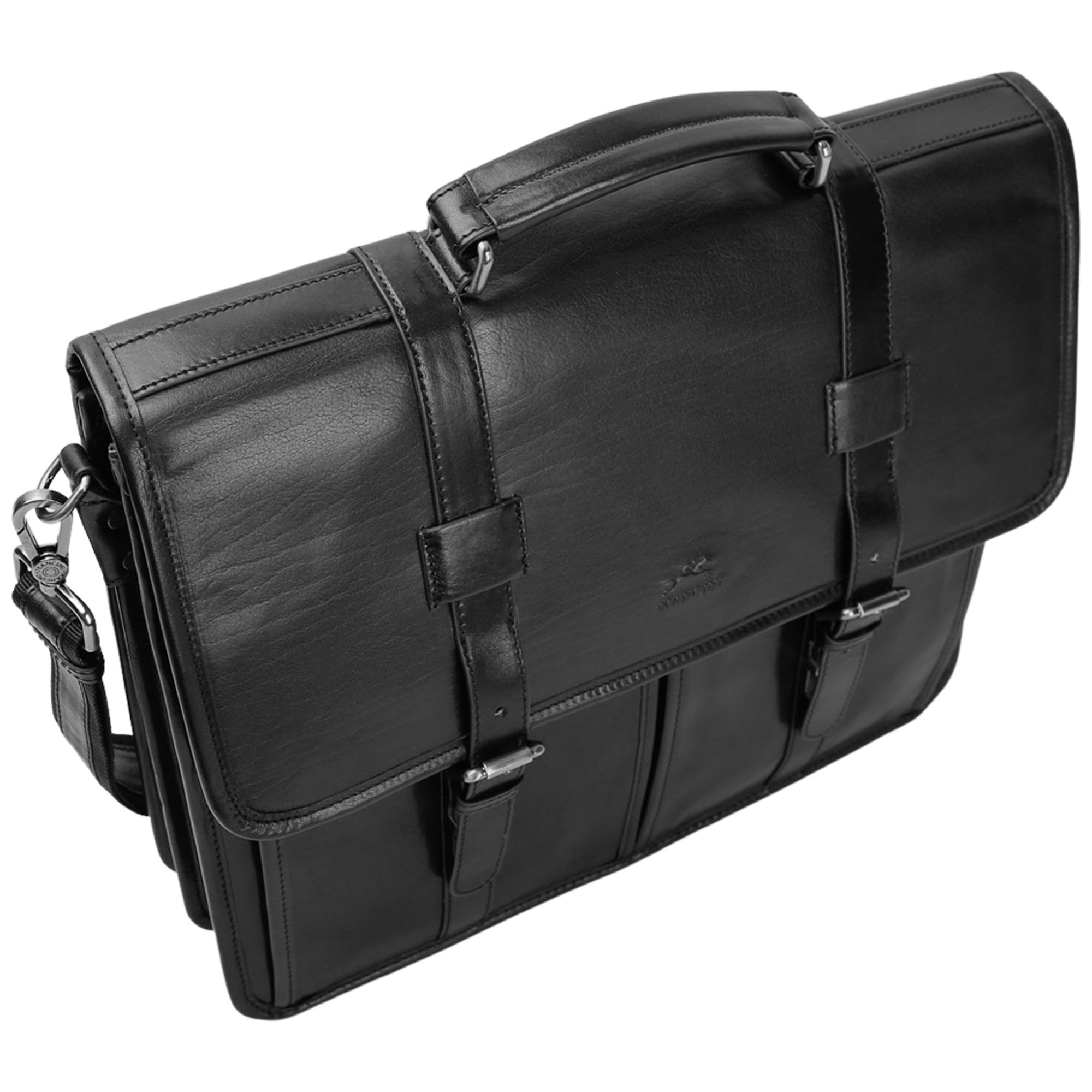 Mancini Buffalo Double Compartment Briefcase - Pelle D'Oro Collection (1970's Edition) 10