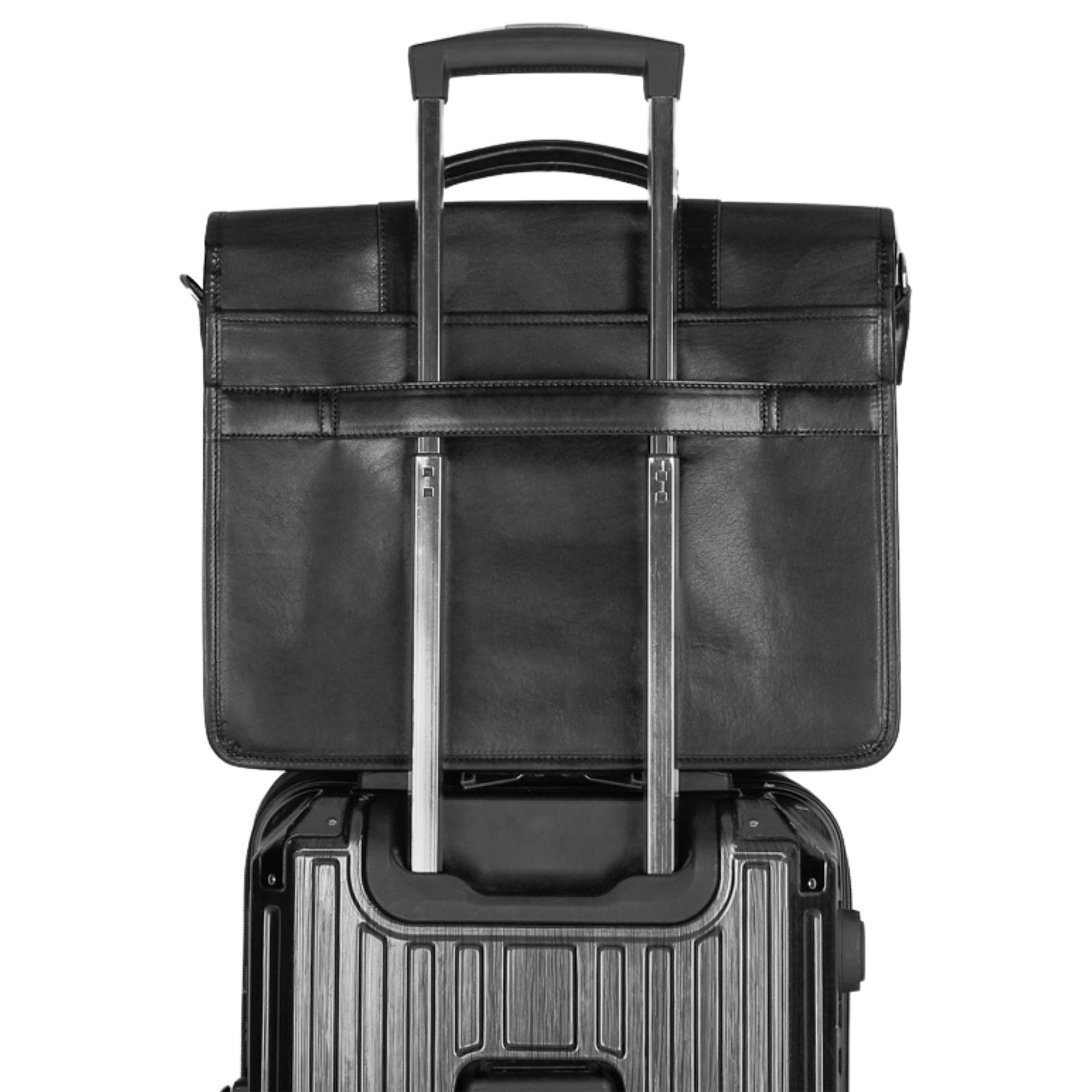 Mancini Buffalo Double Compartment Briefcase - Pelle D'Oro Collection (1970's Edition) 13