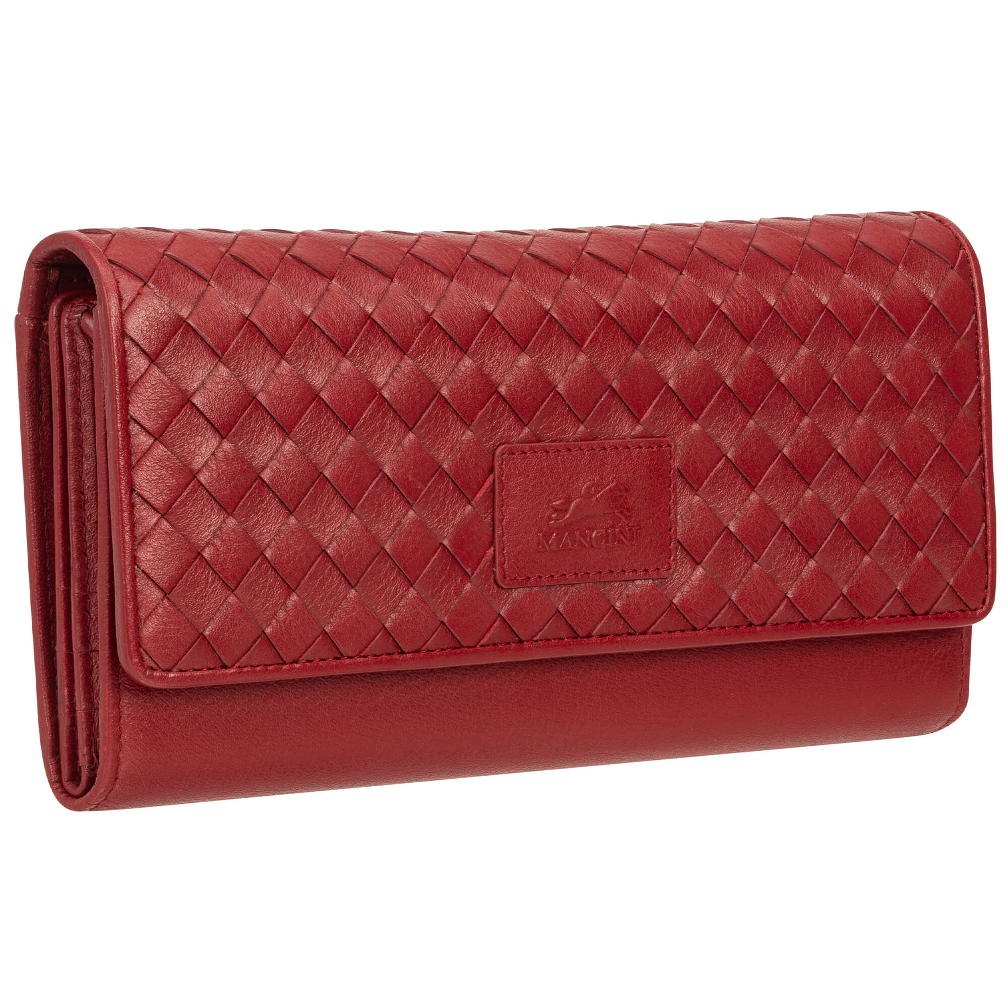 MANCINI Basket Weave RFID Secure Quadruple Fold Wallet 5