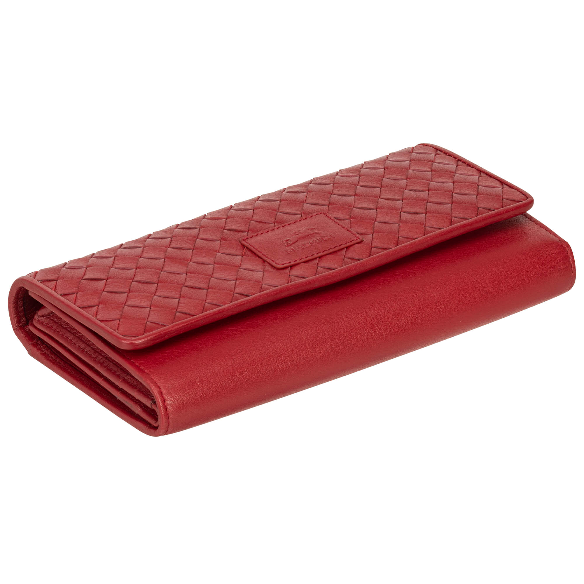 MANCINI Basket Weave RFID Secure Quadruple Fold Wallet 7