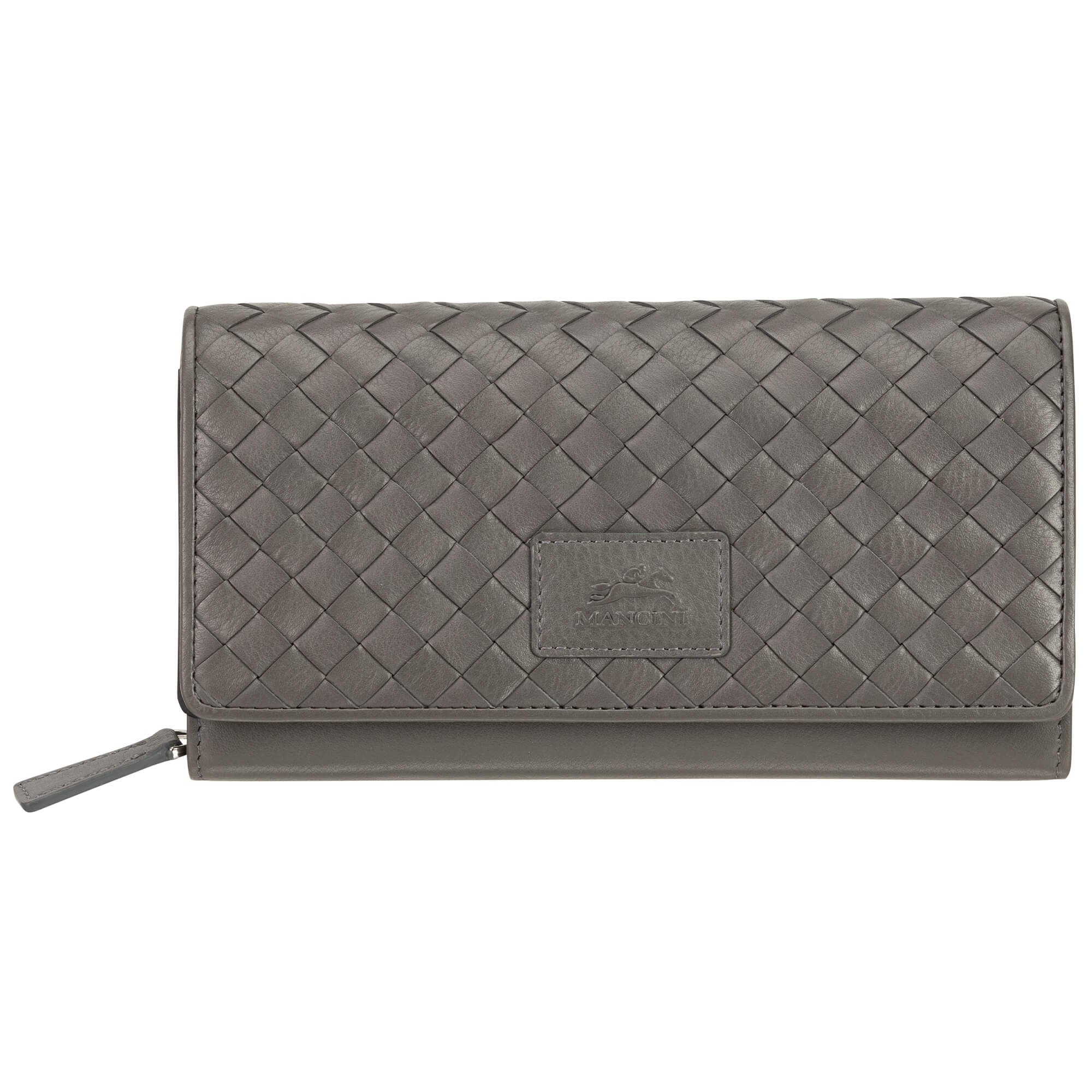 MANCINI Basket Weave RFID Secure Clutch Wallet 1