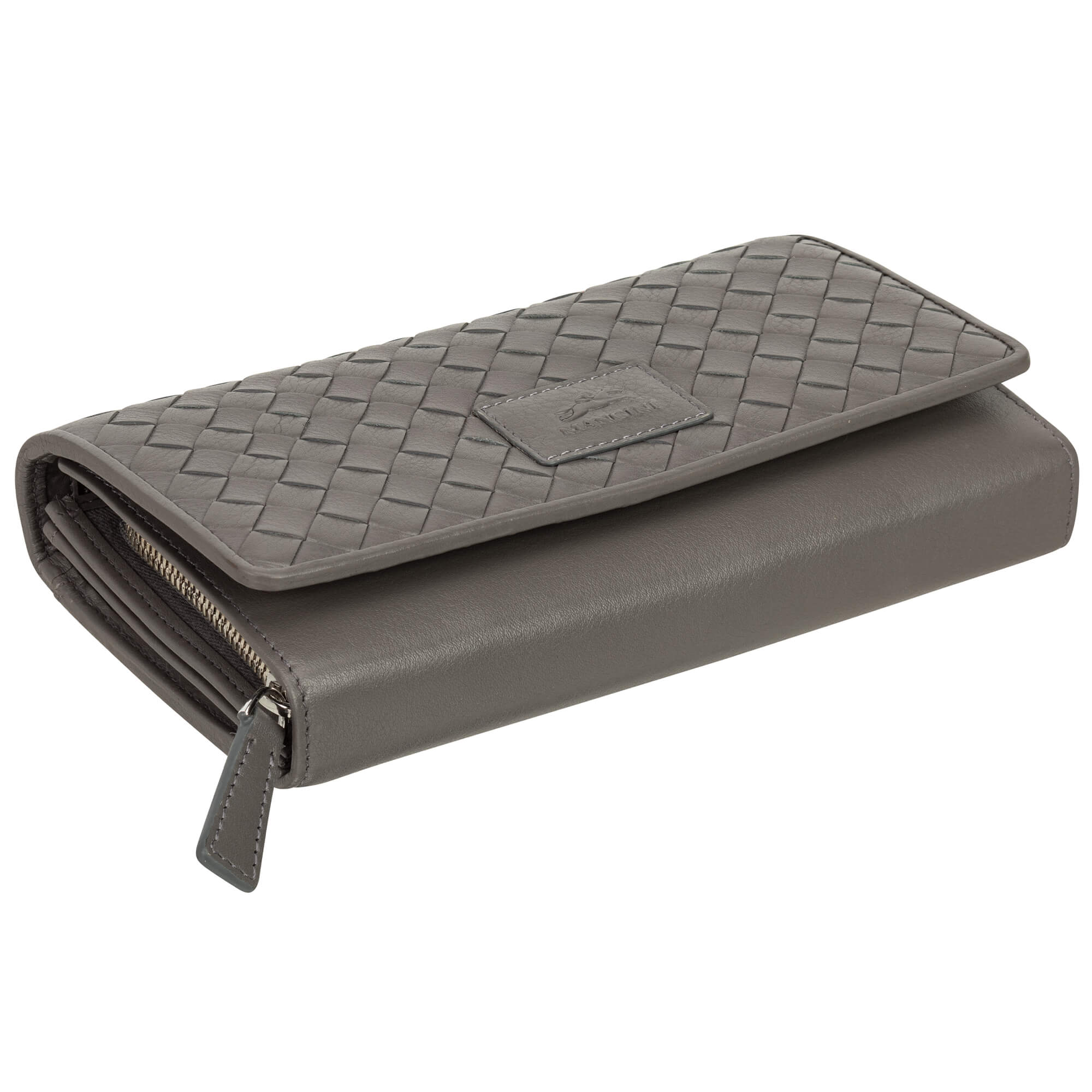 MANCINI Basket Weave RFID Secure Clutch Wallet 5