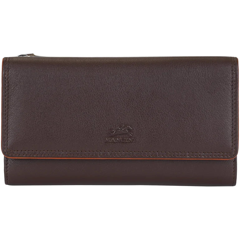 Mancini Leather Medium Clutch Wallet Sonoma Collection 8