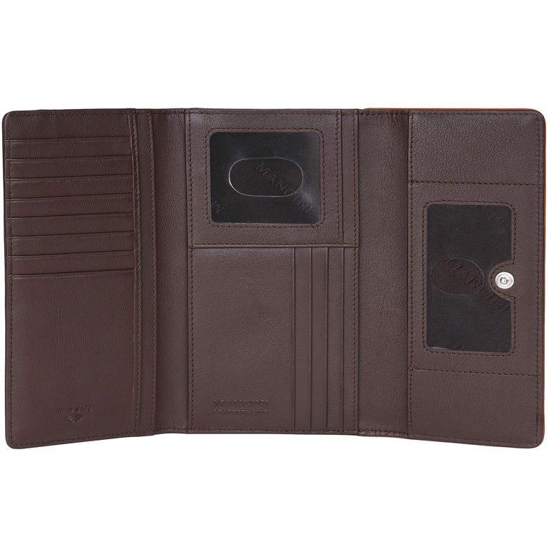 Mancini Leather Medium Clutch Wallet Sonoma Collection 13