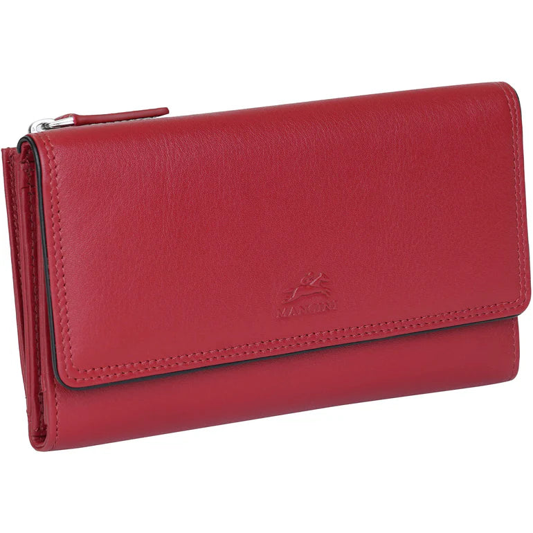 Mancini Leather Medium Clutch Wallet Sonoma Collection 17