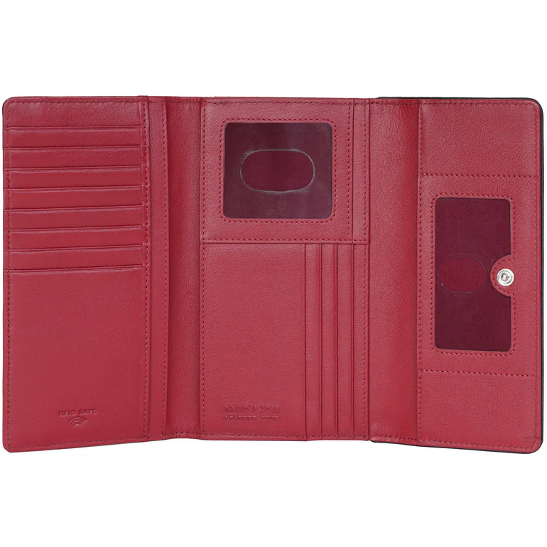 Mancini Leather Medium Clutch Wallet Sonoma Collection 20