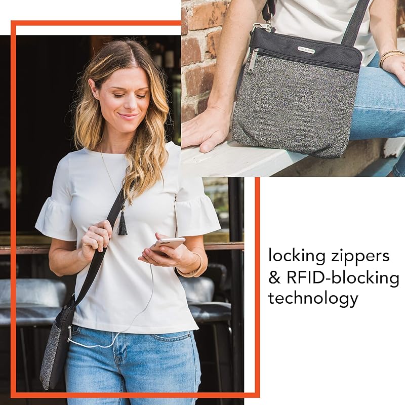 Baggallini Anti Theft Slim Crossbody + RFID-Protected Wristlet 7