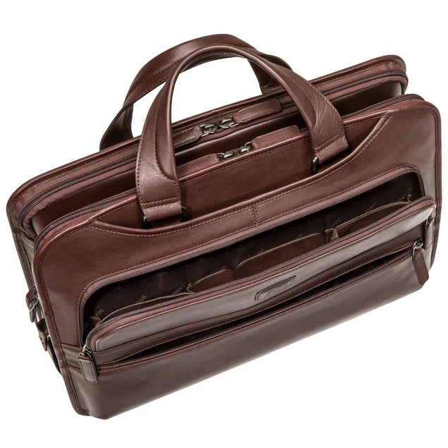 Mancini Buffalo Triple Compartment Briefcase (90's Edition) 3