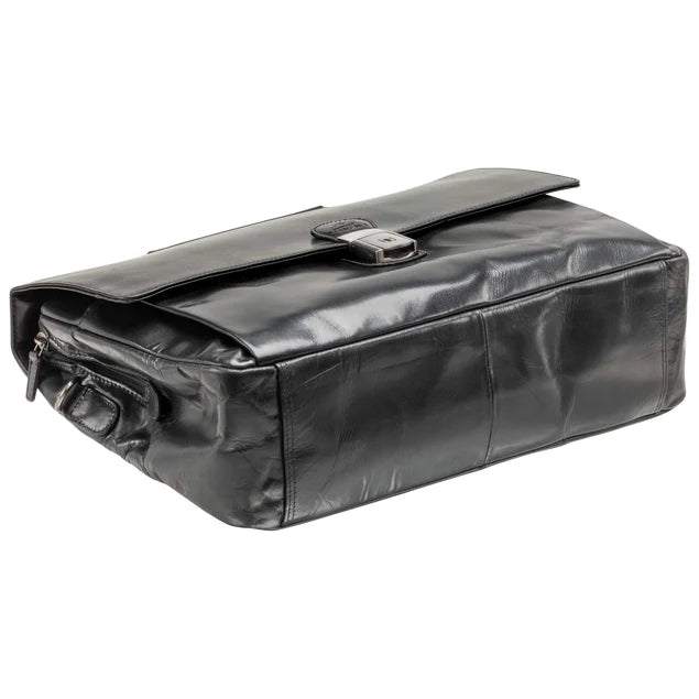 Mancini Buffalo Triple Compartment Briefcase (60's Edition) 6