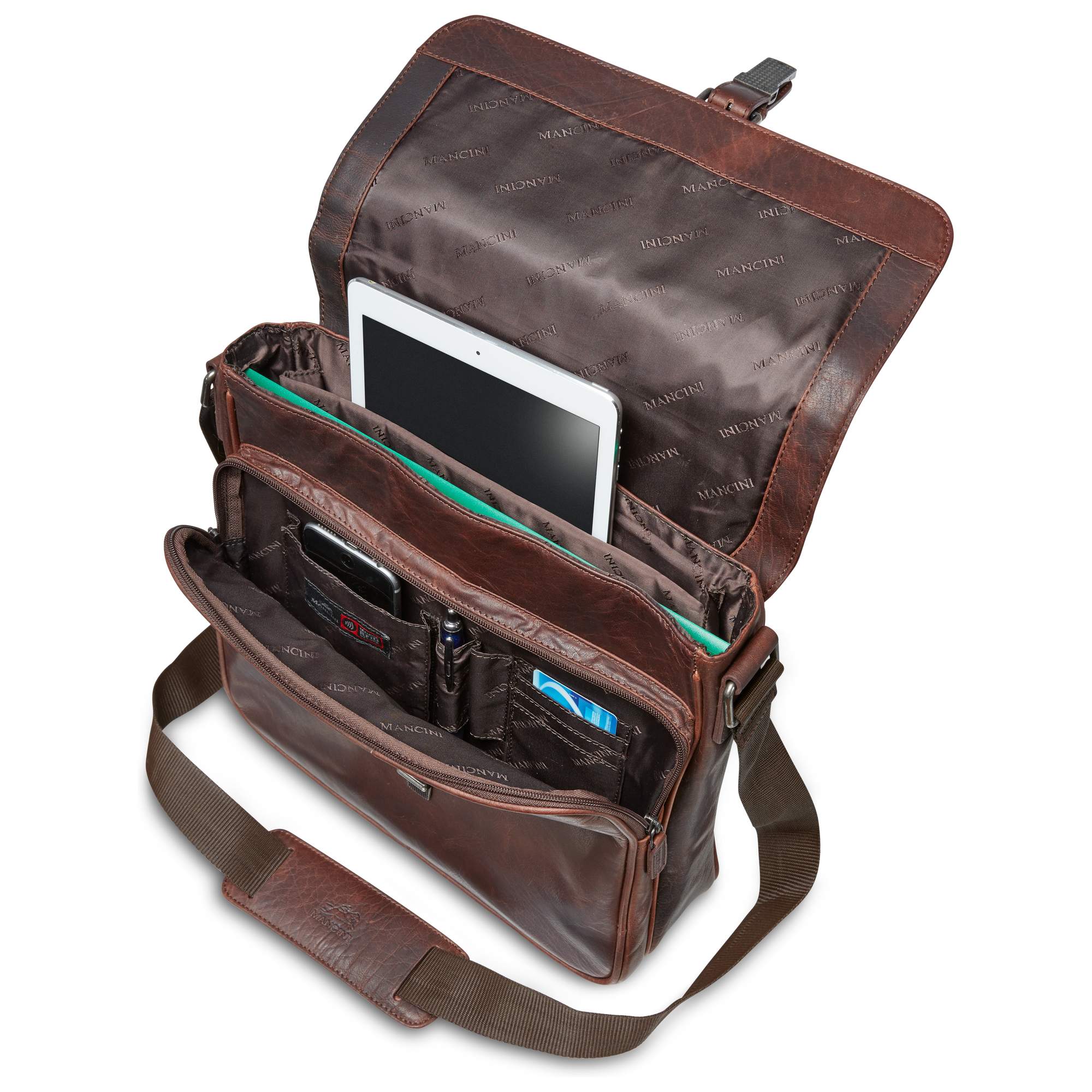 Mancini Buffalo Messenger Bag (Tablet Edition) 8
