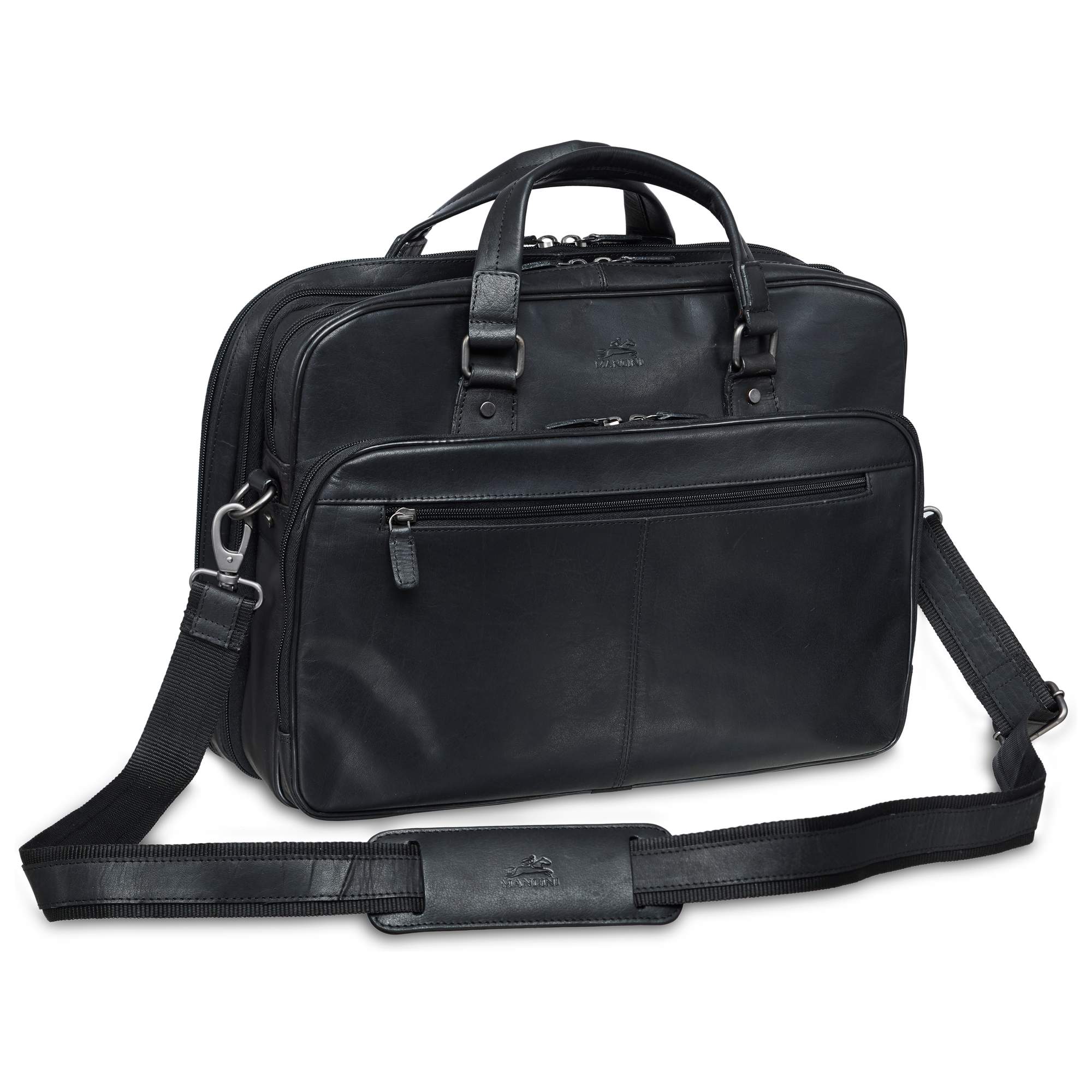 Mancini Buffalo Expandable Double Compartment Briefcase 7