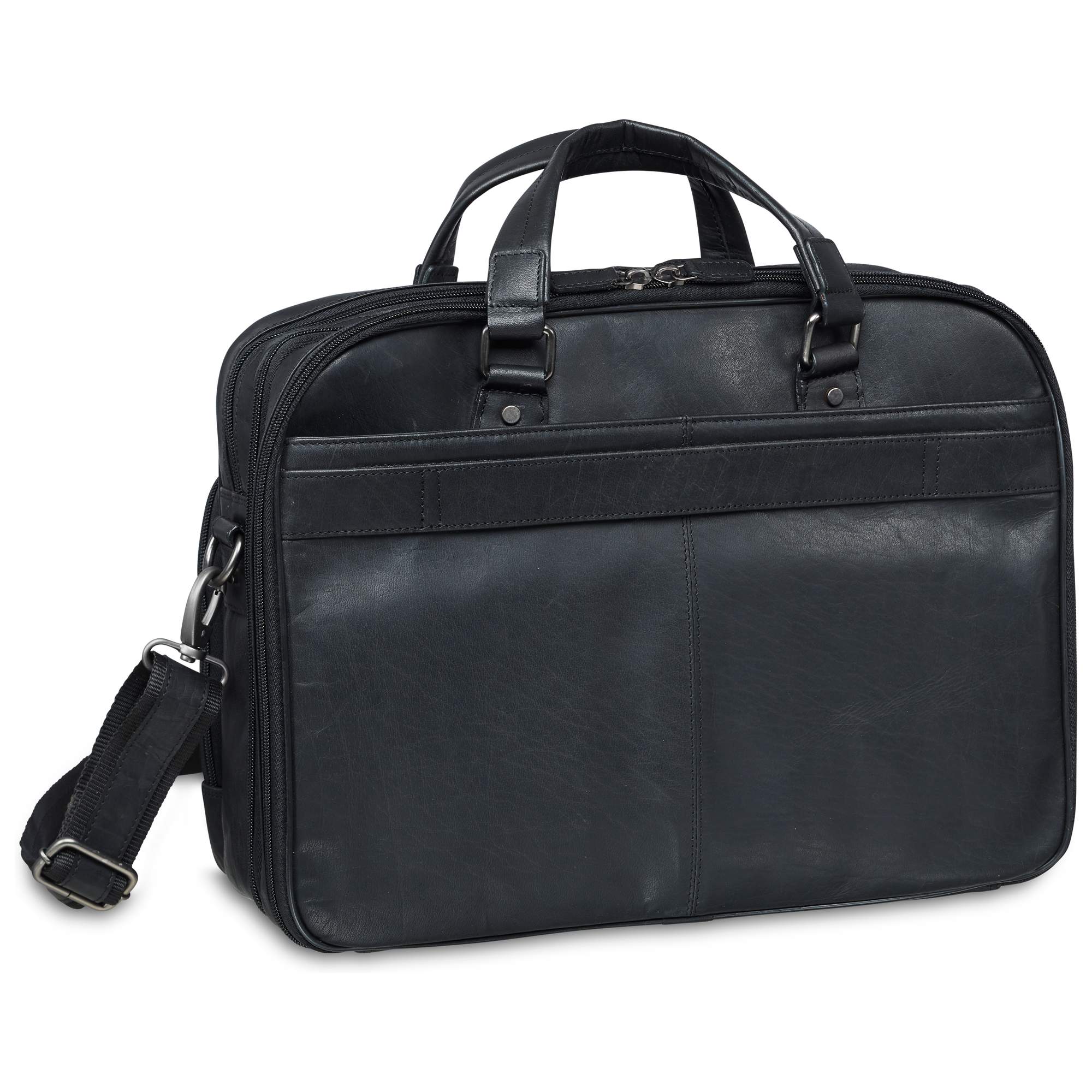 Mancini Buffalo Expandable Double Compartment Briefcase 8