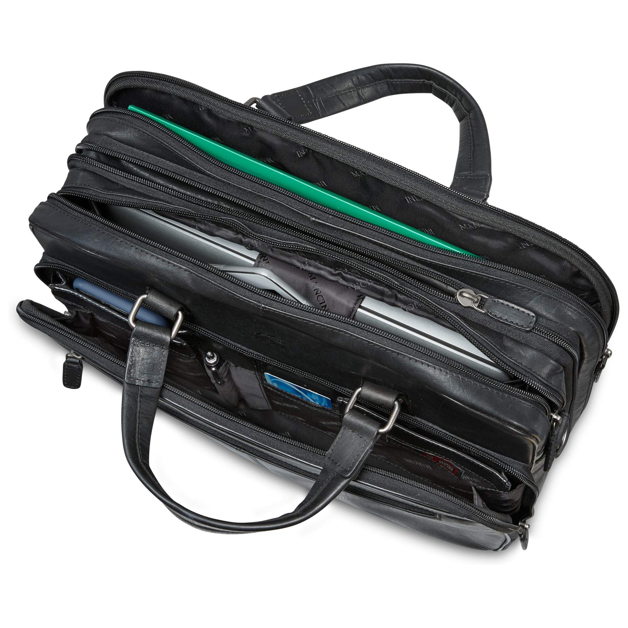 Mancini Buffalo Expandable Double Compartment Briefcase 6