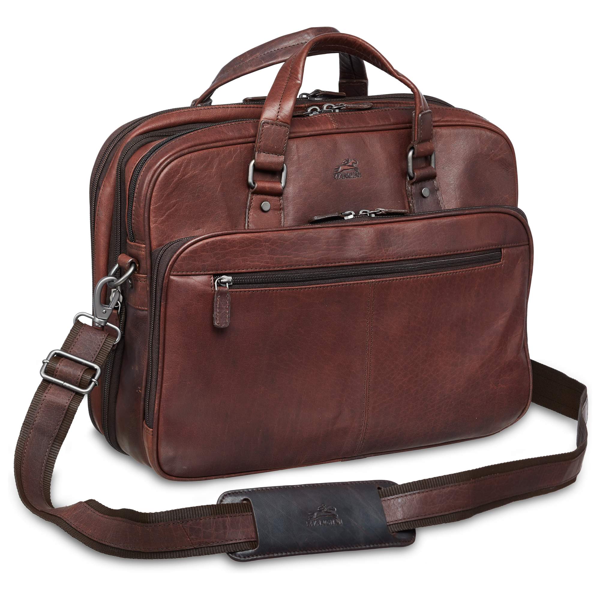 Mancini Buffalo Expandable Double Compartment Briefcase 3