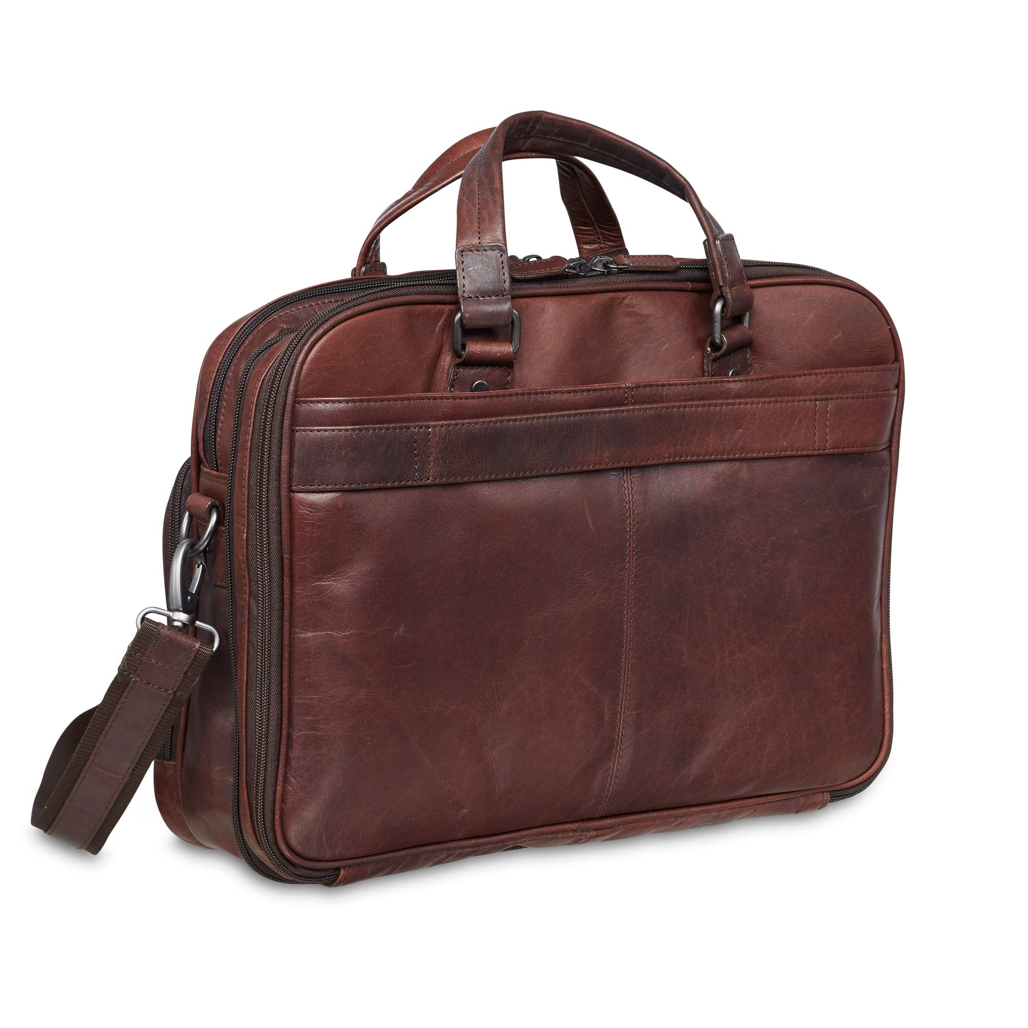 Mancini Buffalo Expandable Double Compartment Briefcase 4