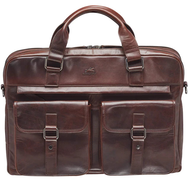 Mancini Buffalo Double Compartment Briefcase (90's Edition) 5