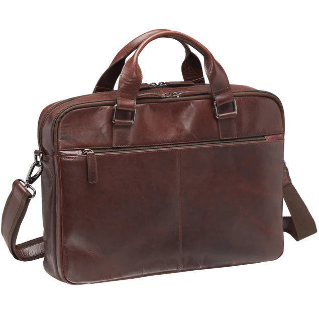 Mancini Buffalo Double Compartment Briefcase (90's Edition) 7