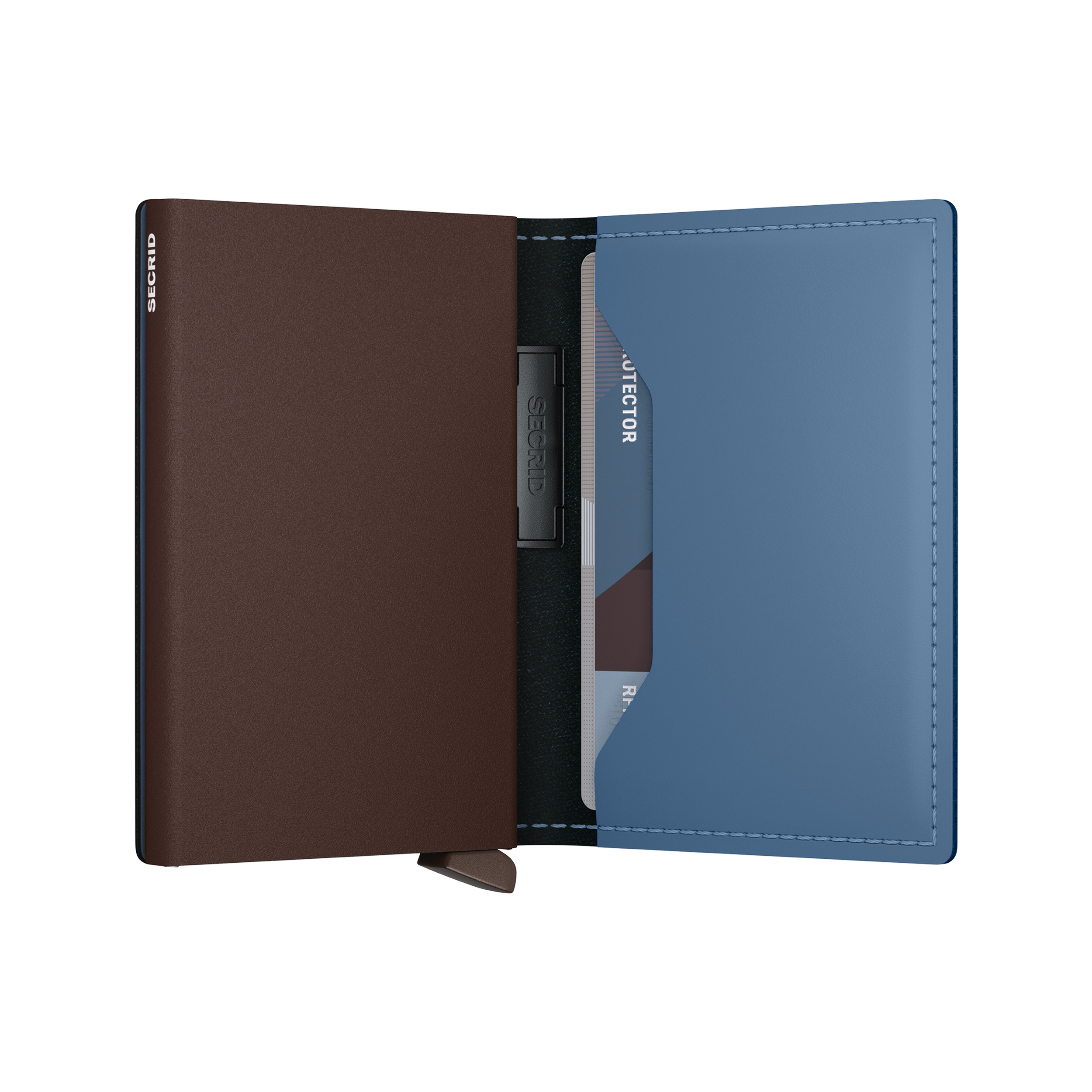 Secrid Matte Bandwallet - Steel Blue Brown 4