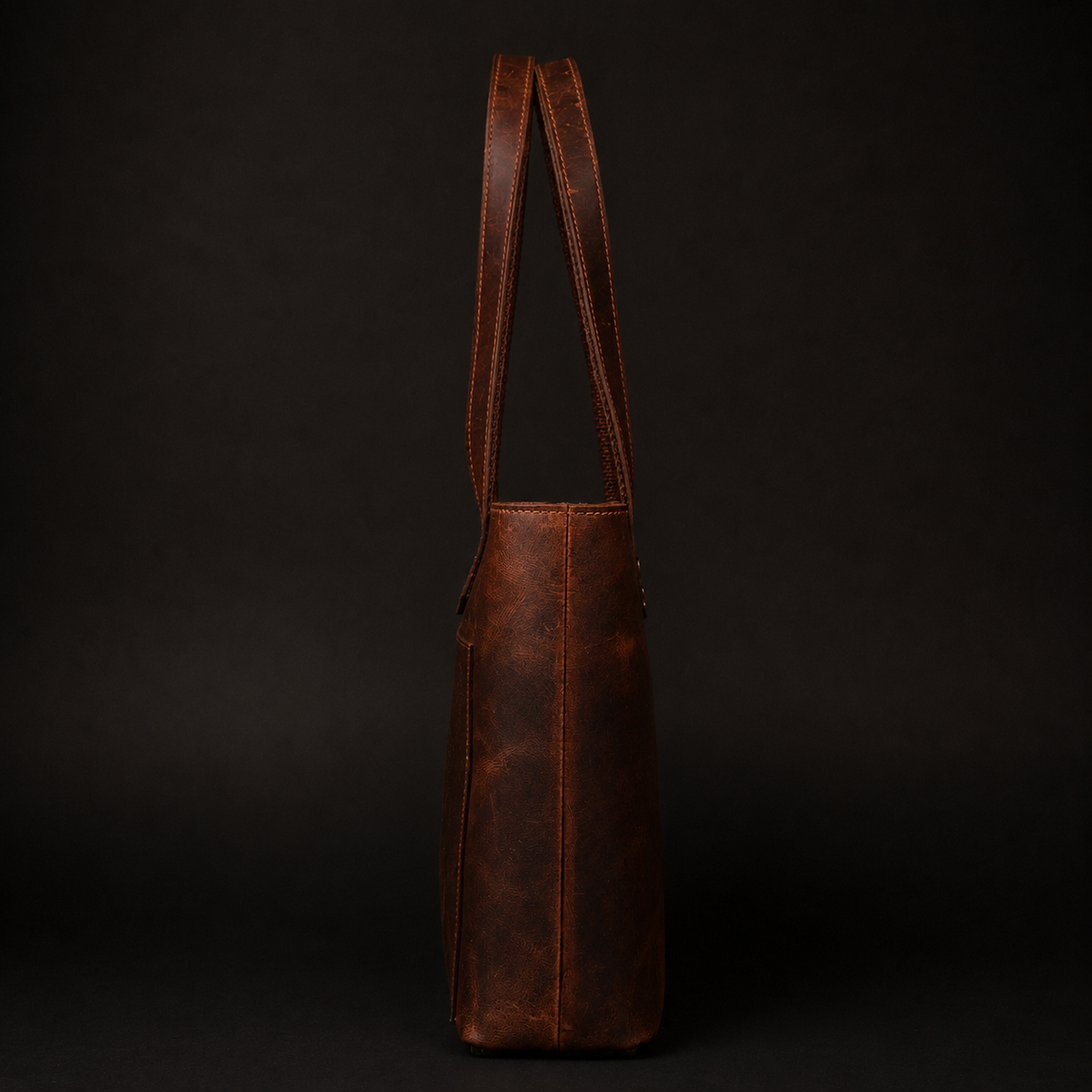 Classic Brown Leather Tote Bag 14