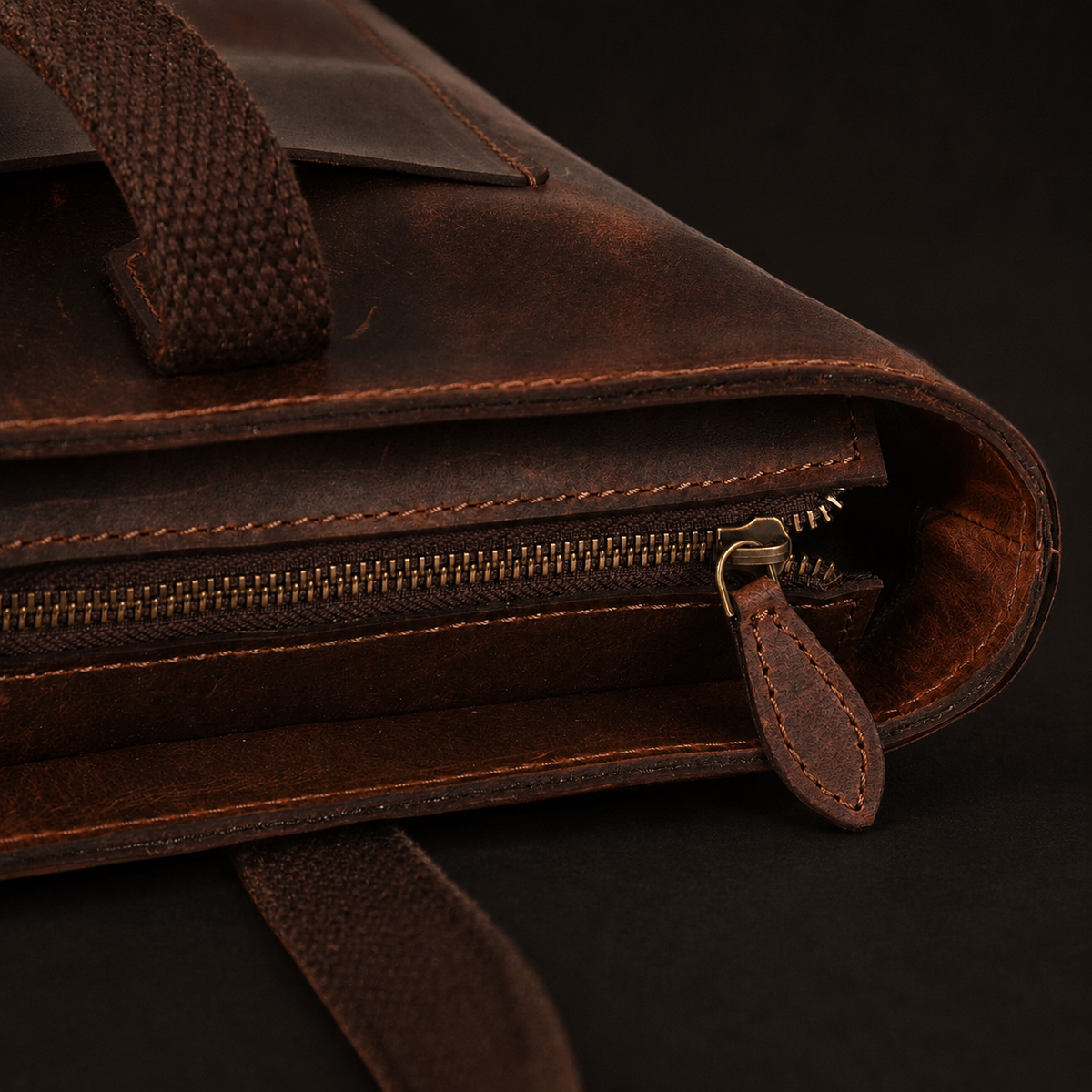 Classic Brown Leather Tote Bag 7