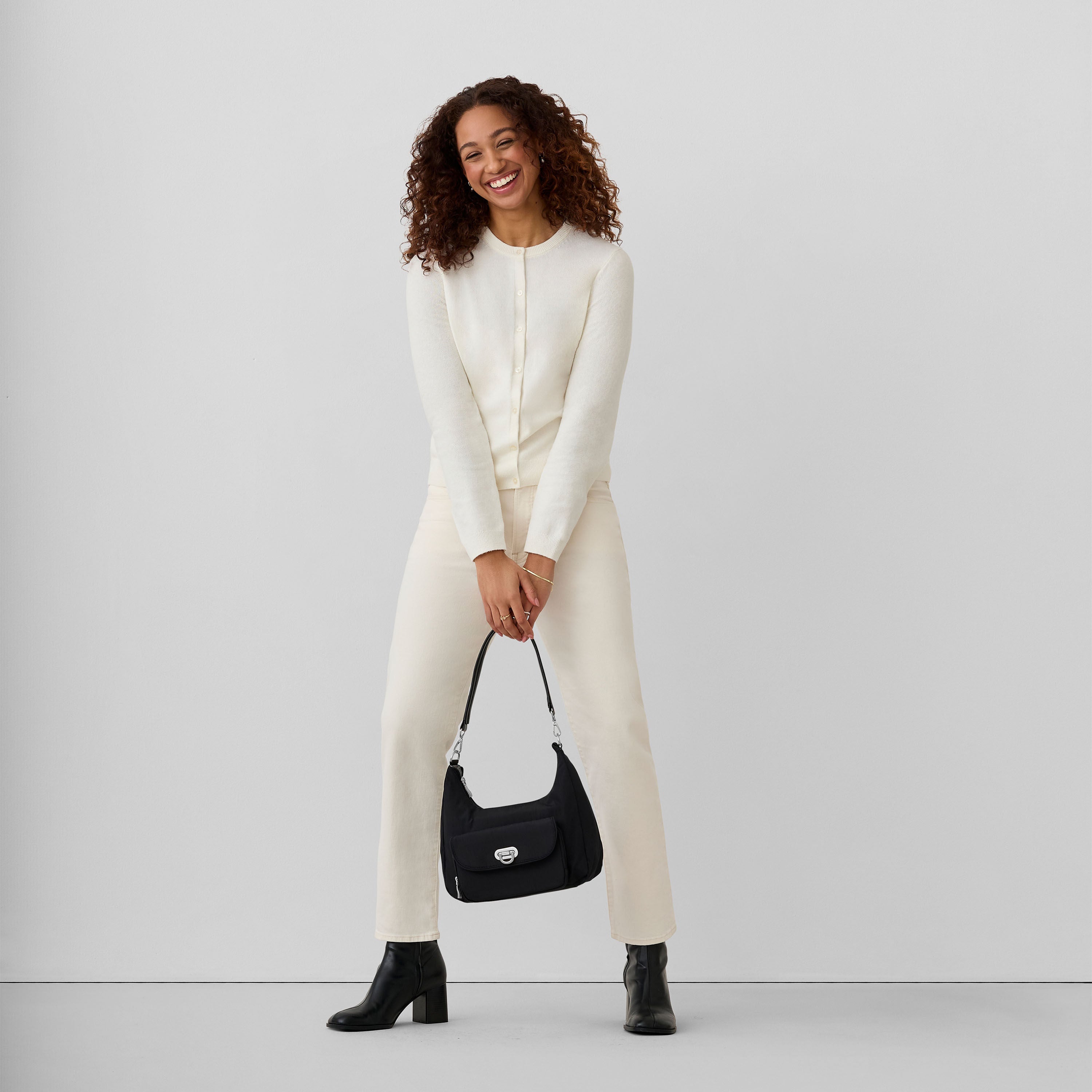 Coastal Flip Lock Half Moon Bag 19