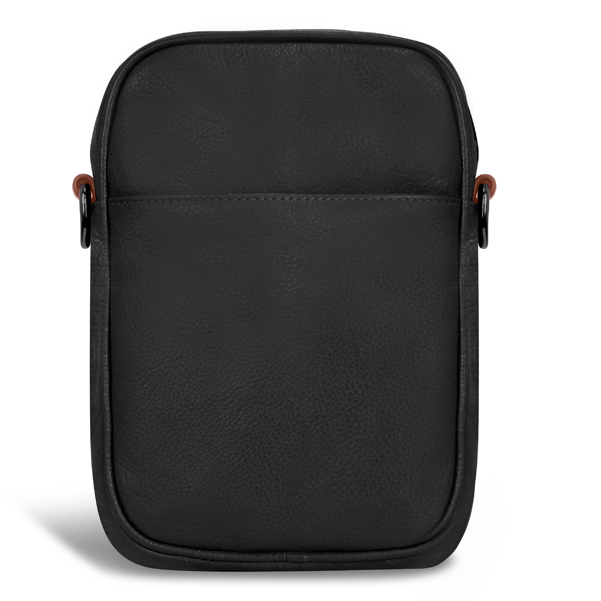 Onyx / Leather Vertical Crossbody Bag