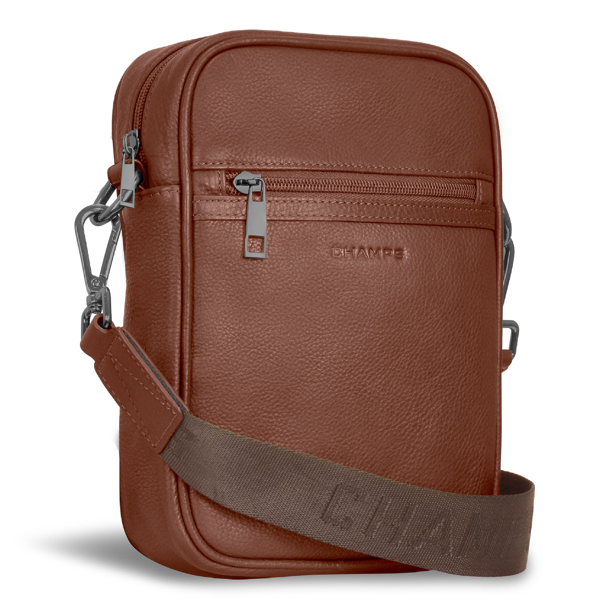 Onyx / Leather Vertical Crossbody Bag 9