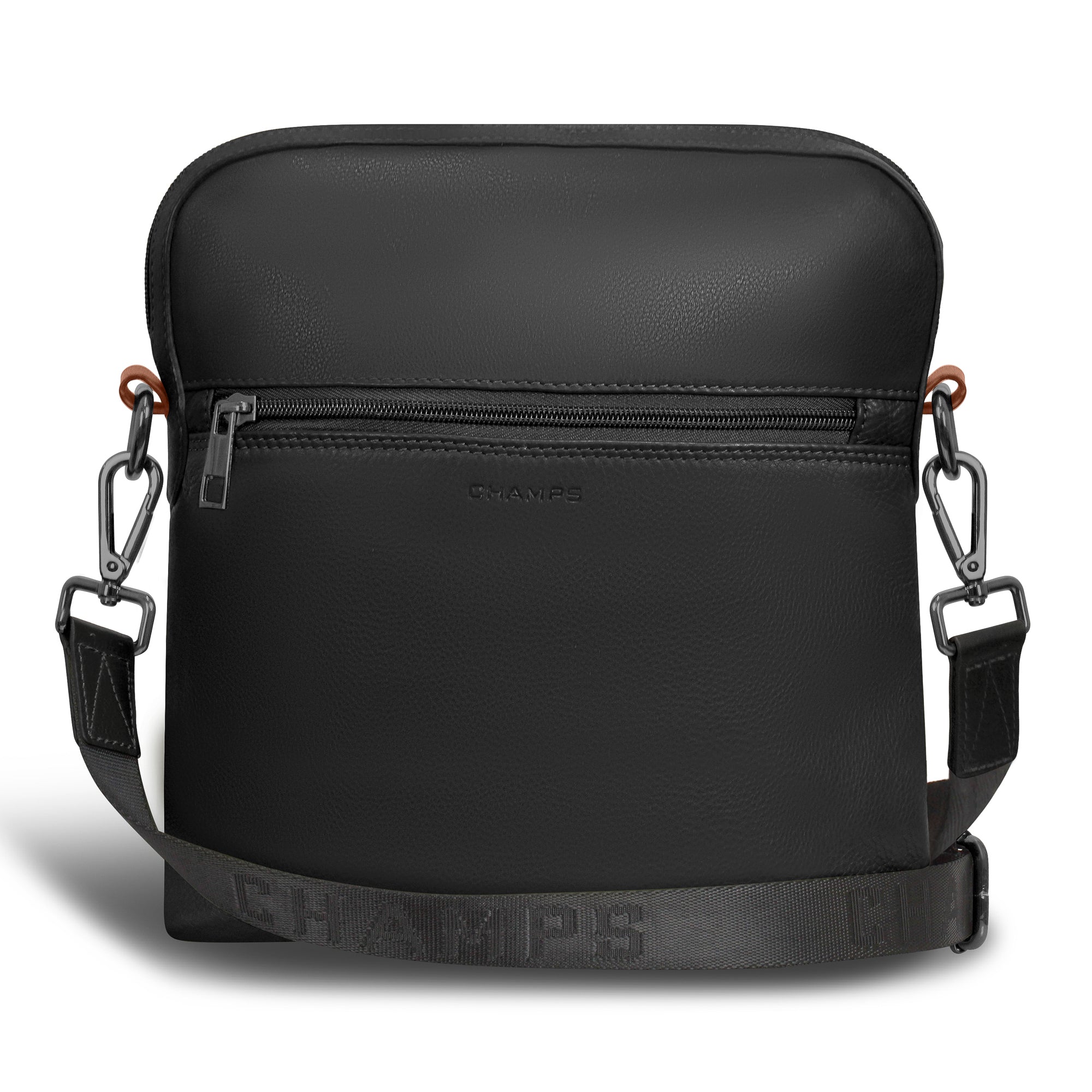 Onyx / Leather Crossbody Bag